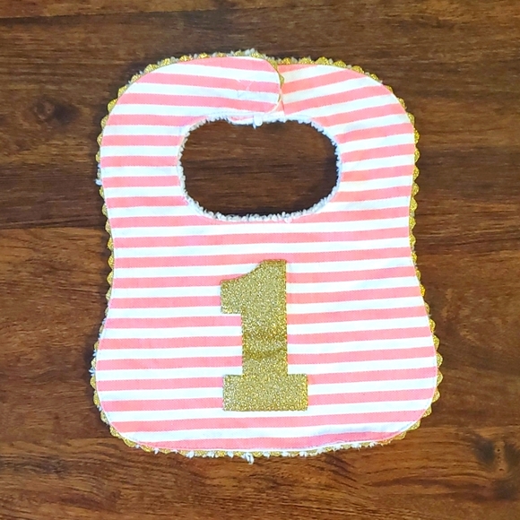 Mudpie Birthday Bib "1" - Picture 1 of 2